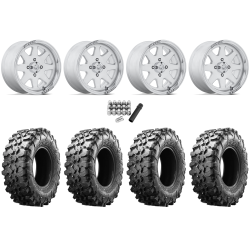 Maxxis Carnivore 28x10-14 Tires on MSA M54 Spark Polished Wheels
