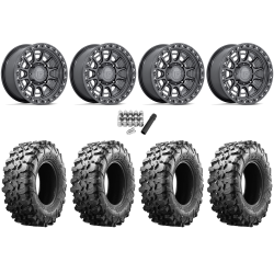 Maxxis Carnivore 32x10-15 Tires on Fuel Cycle Gloss Gunmetal Wheels