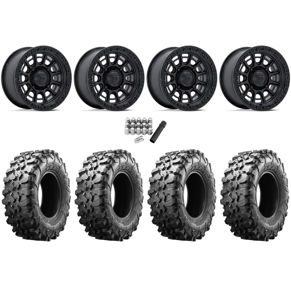 Maxxis Carnivore 32x10-15 Tires on Fuel Cycle Matte Bronze Wheels, complete kit
