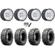 Maxxis Carnivore 33x10-15 Tires on Fuel Piston Hyper Silver Machined Wheels