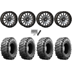 Maxxis Carnivore 32x10-15 Tires on High Lifter HL25 Dark Tint Grey Wheels