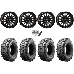 Maxxis Carnivore 32x10-15 Tires on High Lifter HL25 Gloss Black Wheels