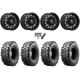 Maxxis Carnivore 35x10-15 Tires on MSA M55 Commander Gloss Black Milled Wheels