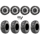 Maxxis Carnivore RT 30x10-15 (8ply) Radial Tires on Frontline 223 Matte Black Beadlock Wheels