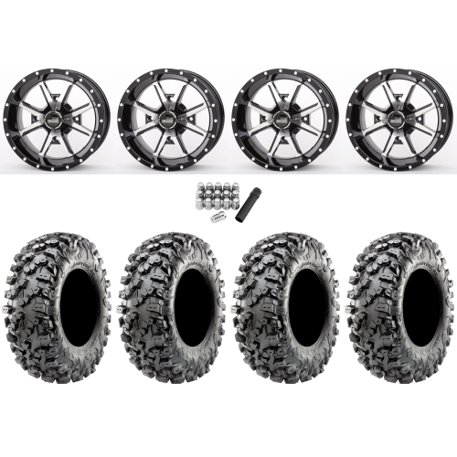 Maxxis Carnivore RT 32x10-14 (8ply) Radial Tires on Frontline 556 Machined Wheels