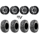 Maxxis Carnivore RT 30x10-15 (8ply) Radial Tires on Fuel Maverick Matte Black Milled Wheels