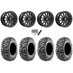 Maxxis Carnivore RT 28x10-14 (8ply) Radial Tires on Fuel Vector Matte Black Wheels