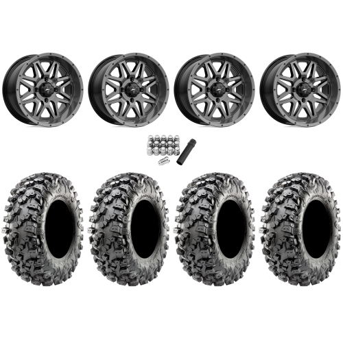 Maxxis Carnivore RT 30x10-14 (8ply) Radial Tires on MSA M26 Vibe Dark Tint Wheels