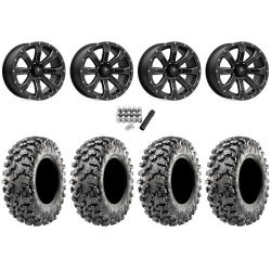 Maxxis Carnivore RT 28x10-14 (8ply) Radial Tires on MSA M42 Bounty Satin Black Milled Wheels