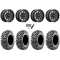 Maxxis Carnivore RT 28x10-14 (8ply) Radial Tires on MSA M45 Portal Gloss Black Milled Wheels
