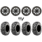 Maxxis Carnivore RT 30x10-14 (8ply) Radial Tires on System 3 Offroad SB-7 Matte Titanium Beadlock Wheels