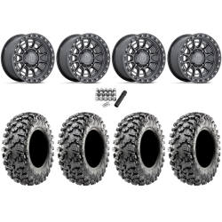 Maxxis Carnivore RT 30x10-15 (8ply) Radial Tires on Fuel Cycle Gloss Gunmetal Wheels