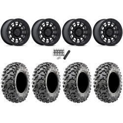 Maxxis Carnivore RT 30x10-15 (8ply) Radial Tires on Fuel Cycle Matte Black Wheels