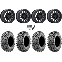 Maxxis Carnivore RT 30x10-15 (8ply) Radial Tires on Fuel Piston Matte Black Wheels