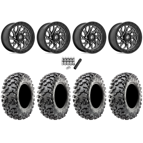 Maxxis Carnivore RT 30x10-15 (8ply) Radial Tires on Fuel Runner Gloss Black Milled Wheels