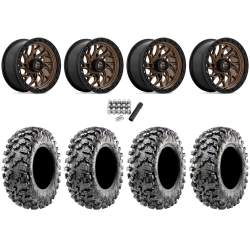 Maxxis Carnivore RT 30x10-15 (8ply) Radial Tires on Fuel Runner Matte Bronze Wheels