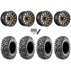 Maxxis Carnivore RT 30x10-15 (8ply) Radial Tires on Fuel Vector Matte Bronze Wheels