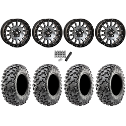 Maxxis Carnivore RT 30x10-15 (8ply) Radial Tires on High Lifter HL25 Dark Tint Grey Wheels