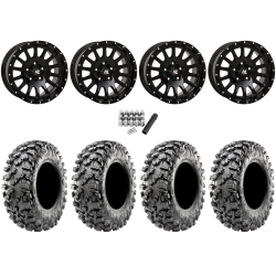 Maxxis Carnivore RT 30x10-15 (8ply) Radial Tires on High Lifter HL25 Gloss Black Wheels