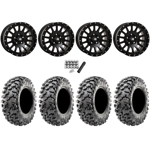 Maxxis Carnivore RT 32x10-15 (8ply) Radial Tires on High Lifter HL25 Gloss Black Wheels