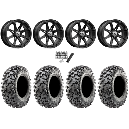 Maxxis Carnivore RT 32x10-15 (8ply) Radial Tires on MSA M12 Diesel Gloss Black Wheels