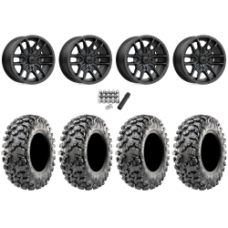 Maxxis Carnivore RT 30x10-15 (8ply) Radial Tires on MSA M43 Fang Titanium Tint Wheels