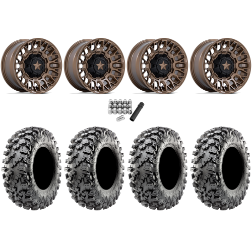 Maxxis Carnivore RT 30x10-15 (8ply) Radial Tires on MSA M50 Clubber Matte Bronze Wheels