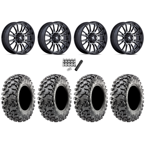 Maxxis Carnivore RT 32x10-15 (8ply) Radial Tires on MSA M51 Thunderlips Machined Wheels