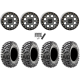 Maxxis Carnivore RT 30x10-15 (8ply) Radial Tires on System 3 SB-7 Matte Titanium Beadlock Wheels