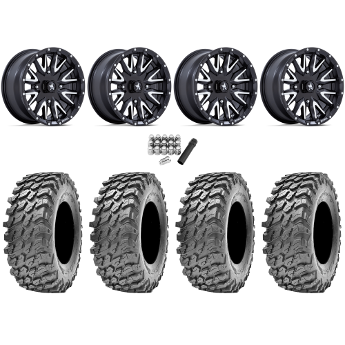 Maxxis Rampage 30x10-14 (8ply) Radial Tires on MSA M49 Creed Matte Black & Machined Wheels