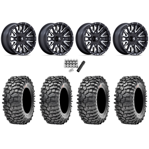 Maxxis Roxxzilla ML7 (Competition Compound) 30x10-14 Tires on MSA M49 Creed Matte Black & Machined Wheels