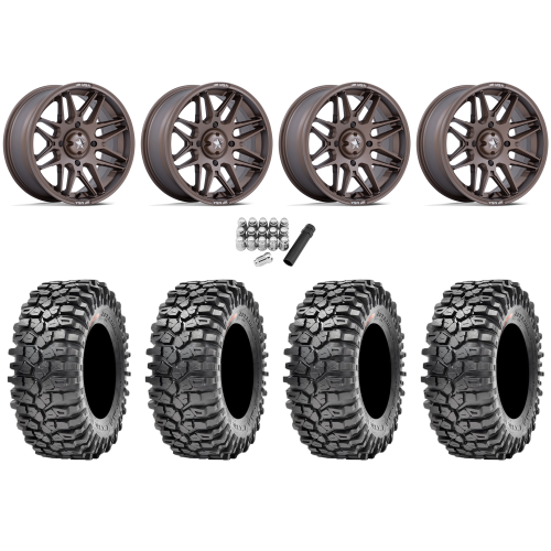 Maxxis Roxxzilla ML7 (Competition Compound) 30x10-14 Tires on MSA M52 Radar Matte Bronze Wheels