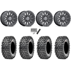 Maxxis Roxxzilla ML7 (Competition Compound) 32x10-15 Tires on Fuel Cycle Gloss Gunmetal Wheels