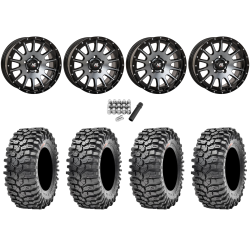 Maxxis Roxxzilla ML7 (Competition Compound) 32x10-15 Tires on High Lifter HL25 Dark Tint Grey Wheels