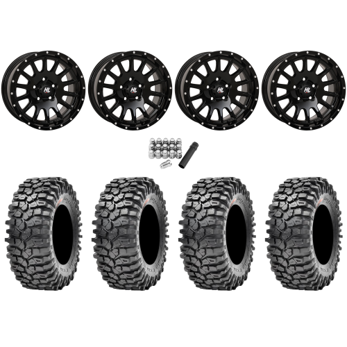 Maxxis Roxxzilla ML7 (Competition Compound) 32x10-15 Tires on High Lifter HL25 Matte Black Wheels