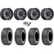 Maxxis Roxxzilla ML7 (Standard Compound) 32x10-14 Tires on MSA M49 Creed Matte Black & Machined Wheels