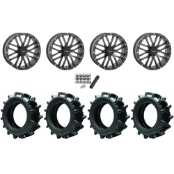 Quadboss QBT680 40x9.5-20 Tires on System 3 Offroad ST-3 Matte Black Wheels