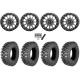Quadboss QBT889 30x10-14 (8ply) Radial Tires on Frontline 223 Gunmetal Grey Beadlock Wheels