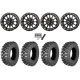 Quadboss QBT889 28x10-14 (8ply) Radial Tires on Frontline 223 Matte Black Beadlock Wheels