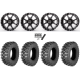 Quadboss QBT889 30x10-14 (8ply) Radial Tires on Frontline 556 Gloss Black Wheels