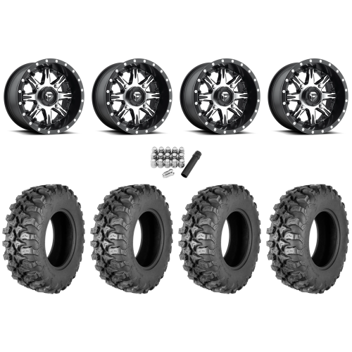 Quadboss QBT889 30x10-14 (8ply) Radial Tires on Fuel Nutz Machined Wheels