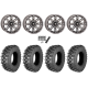 Quadboss QBT889 30x10-14 (8ply) Radial Tires on HL22 Gunmetal Grey Wheels