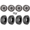 Quadboss QBT889 30x10-14 (8ply) Radial Tires on HL23 Gunmetal Grey Beadlock Wheels