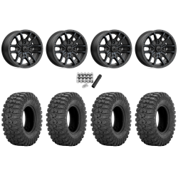 Sedona Rock-A-Billy 28x10-14 Tires on MSA M43 Fang Titanium Tint Wheels