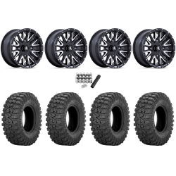 Sedona Rock-A-Billy 28x10-14 Tires on MSA M49 Creed Matte Black & Machined Wheels