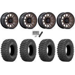 Sedona Rock-A-Billy 32x10-15 Tires on Fuel Piston Matte Bronze Wheels