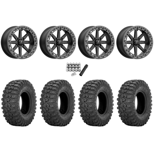 Sedona Rock-A-Billy 32x10-15 Tires on MSA M31 Lok2 Satin Black Beadlock Wheels