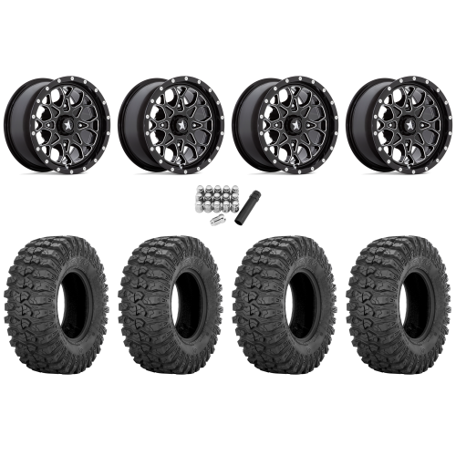 Sedona Rock-A-Billy 32x10-15 Tires on MSA M45 Portal Gloss Black Milled Wheels
