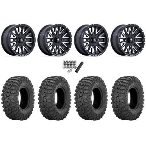 Sedona Rock-A-Billy 32x10-15 Tires on MSA M49 Creed Matte Black & Machined Wheels
