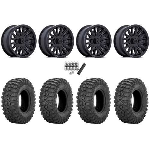 Sedona Rock-A-Billy 32x10-15 Tires on MSA M49 Creed Matte Black Wheels